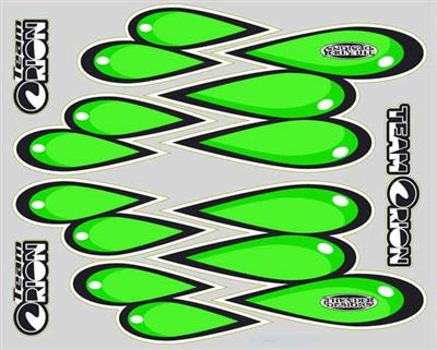 Orion Bubbles Internal Graphic Decal Set, Green (4 Pack)