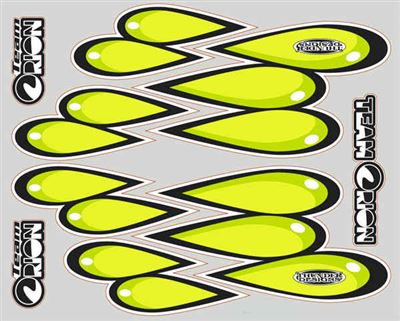 Orion Bubbles Internal Graphic Decal Set, Yellow (4 Pack)