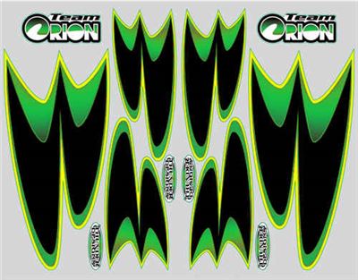 Orion Fear Factor Internal Graphic Decal Set, Green