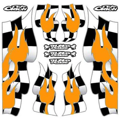 Orion TQ Internal Graphic Decal Set, Orange (4 Pack)