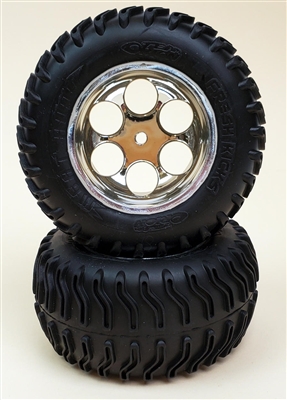 Orion Meathook Truck Tires On Rear Losi Rims (2) Pro Compound