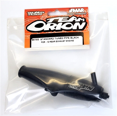 Orion Standard Black Tuned Pipe For .12 Rear Exhaust Engines