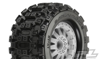 Pro-Line MX28 2.8" All Terrain Tires Mounted on F-11 Stone Gray Rims (2)