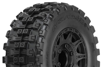 Pro-Line Badlands MX28 HP 2.8" BELTED Truck Tires on Raid Black 6x30 12mm Hex Wheels (2)