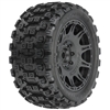 Pro-Line Arrma 8S Badlands MX57 All Terrain Tires Mounted on Black Raid 24mm Hex Rims (2)