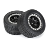 Pro-Line X-Maxx Menace Street Tires Mounted on Black Pro-Loc Rims (2)