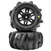 Pro-Line Dumont F/R MT Tires on 12mm Hex Black Split Six (2)