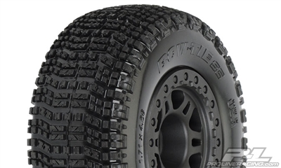 Pro-Line Bow-Tie SC M2 Medium Short Course Tires on Black 1-piece Split Six Rims (2)