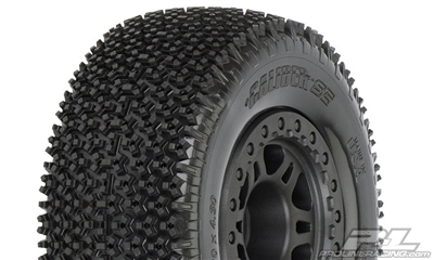 Pro-Line Caliber SC M3 Soft Short Course Tires on Split-Six Rear Black Rims (2)