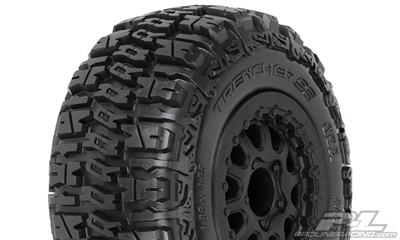 Pro-Line Trencher SC M2 Medium Short Course Tires on Black Renegade Rims (2)