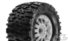 Pro-Line Stampede/Rustler Trencher 2.8" Traxxas Style Beard All-Terrain Tires mounted on F-11 Stone Gray Rims (2)