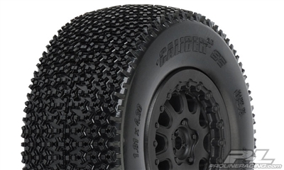 Pro-Line Caliber 2.0 SC M2 Medium Short Course Tires on Black Renegade Rims (2)