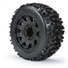 Pro-Line Badlands 3.8" Tires on Black Raid Rims (2)