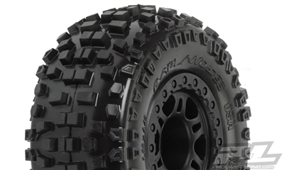 Pro-Line Badlands SC M2 Tires on Split Six Black Front/Rear Rims (2)