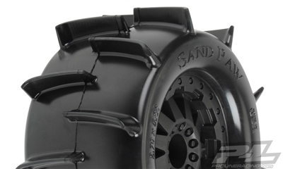 Pro-Line Sand Paw 2.8" Sand Tires on F-11 TRX Bead Black Rims (2)