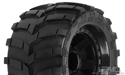 Pro-Line Masher 3.8" All-Terrain Tires on Black 17mm Desperado Rims (2)