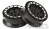 Pro-Line Impulse 1.9" Black/Silver Plastic Internal Bead-Loc Rims for Rock Crawler-Front or Rear (2)