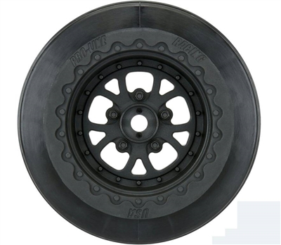 Pro-Line Pomona Drag 2.2-3.0" Rear Wheels with 12mm Hex, black (2)