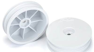 Pro-Line Velocity Narrow 2.2" Hex Carpet Front Rims for RB7, B6 and B6D, white (2)