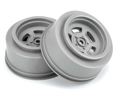 Pro-Line Retro Slot Mag Drag 2.2/3.0" Rear Wheels with 12mm Hex, gray (2)