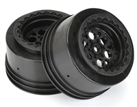 Pro-Line Showtime+ Drag 2.2-3.0" Wide Rear Wheels with 12mm Hex, black (2)