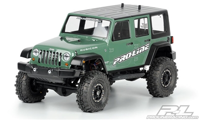 Pro-Line Jeep Unlimited Rubicon Clear Crawler Body, requires painting