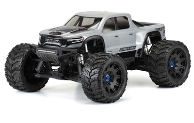 Pro-Line X-Maxx Pre-Cut 2021 Ram 1500 Clear Body, requires painting