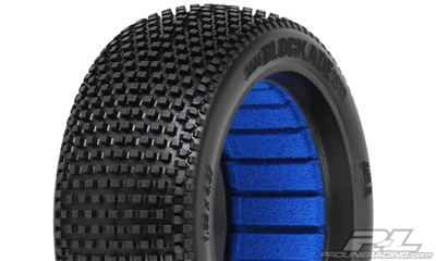 Pro-Line 1/8th Buggy Blockade Mx Blue Groove Tires with inserts (2)