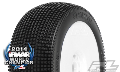 Pro-Line 1/8th Buggy Fugitive X4 Super Soft Tires on White Rims (2)