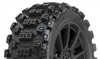 Pro-Line Badlands MX M2 (medium) Off-Road 1:8 Buggy Tires Mounted on Black Mach 10 Rims (2)