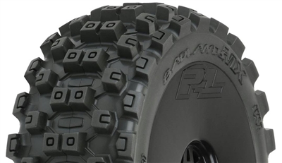 Pro-Line Badlands MX M2 (medium) Off-Road 1:8 Buggy Tires Mounted on Black Rims (2)