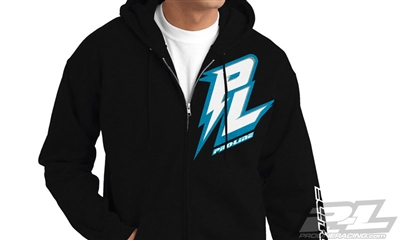 Pro-Line Bolt Black Zip-Up Hoodie, large