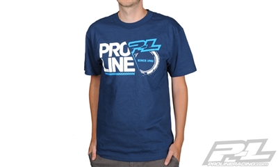 Pro-Line Stacked T-Shirt, Dark Blue - XLarge