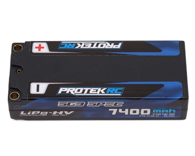 ProTek RC 7400mAh 2S 150C Low IR SG3 HV 7.6V Mid Size LiPo Battery, 5mm Connectors