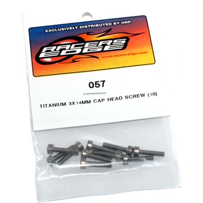 Racer's Edge 3 x 14mm Cap Head Screws, Titanium (10)