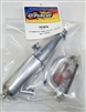 Racer's Edge 1/8th Complete Tuned Pipe Set, Max Torque One Piece, Silver