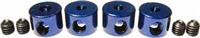 Racer's Edge Linkage Rod Stoppers, Blue Aluminum (4)