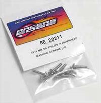 Racer's Edge Screws-3 x 15mm Phillips Washerhead, Stainless (10)