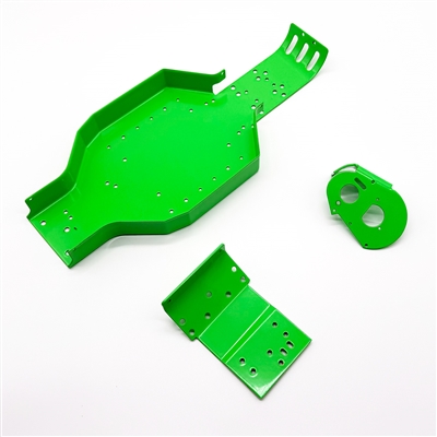 Racer's Edge RC10 Tub Chassis Set, Powder Coated Green
