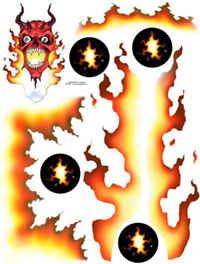 Racer's Edge Devil Fire Decal Sheet