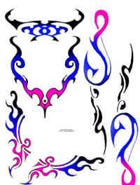 Racer's Edge Purple Tribal Decal Sheet