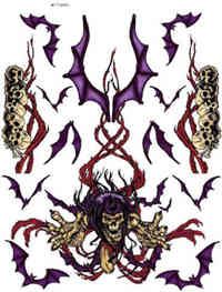 Racer's Edge Skeleton & Bats Decal Sheet