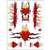 Racer's Edge Flaming Hearts Decal Sheet