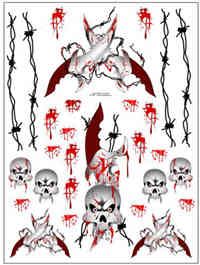 Racer's Edge Knives & Skulls Decal Sheet