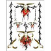 Racer's Edge Skulls & Barbes Wire Decal Sheet-8.5" x 11"