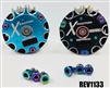 Revtech X-Factor Screw Kit, Oil Slick Titanium (6)