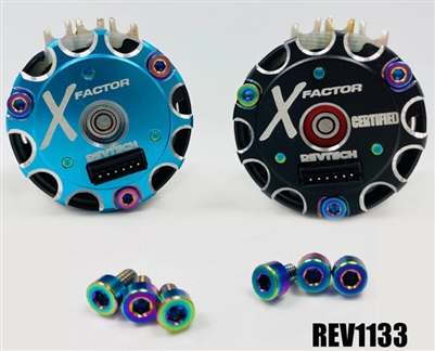 Revtech X-Factor Screw Kit, Oil Slick Titanium (6)