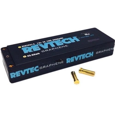 Discontinued, Revtech 6000mAh 7.6v 2s 110c  Graphene High Voltage LiPo Battery Pack with 5mm bullets