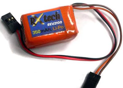 Discontinued, Revtech 350mAh 7.4v Lipo Receiver Battery Pack