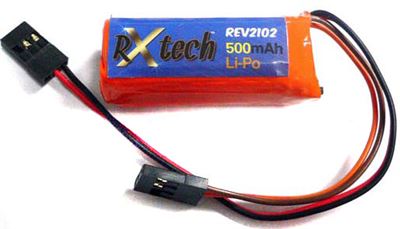 Discontinued, Revtech 500mAh 7.4v Lipo Receiver Battery Pack